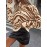 Zebra Striped Mock Neck Sweater, Elegant Long Sleeve Sweater For Fall & Winter, Women's Clothing