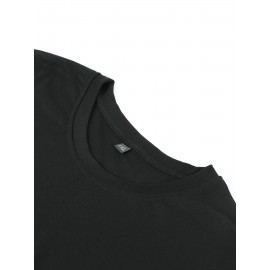 3-Pack Plus Size Letter Print T-Shirt, Short Sleeve Crew Neck Casual Top for Summer & Spring, Women'S Plus Size Clothing