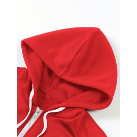 Women's Plus Size New York Graphic Hoodie - Casual Gray Zip-Up Sweatshirt with Kangaroo Pocket, Long Sleeves, and Ribbed Cuffs, Cute Hoodies