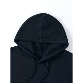 [Chicago U.S.A. Print Hoodie Set] Red Polyester Women's Chicago U.S.A. Letter Print Hoodie & Pants Set - Drawstring, Machine Washable Casual Outfit