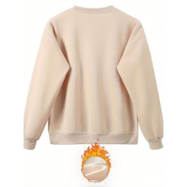 Women'S Stylish Casual Cherry Print Sweatshirt Set, Autumn And Winter Fleece Sweatshirt Outfit for Ladies.